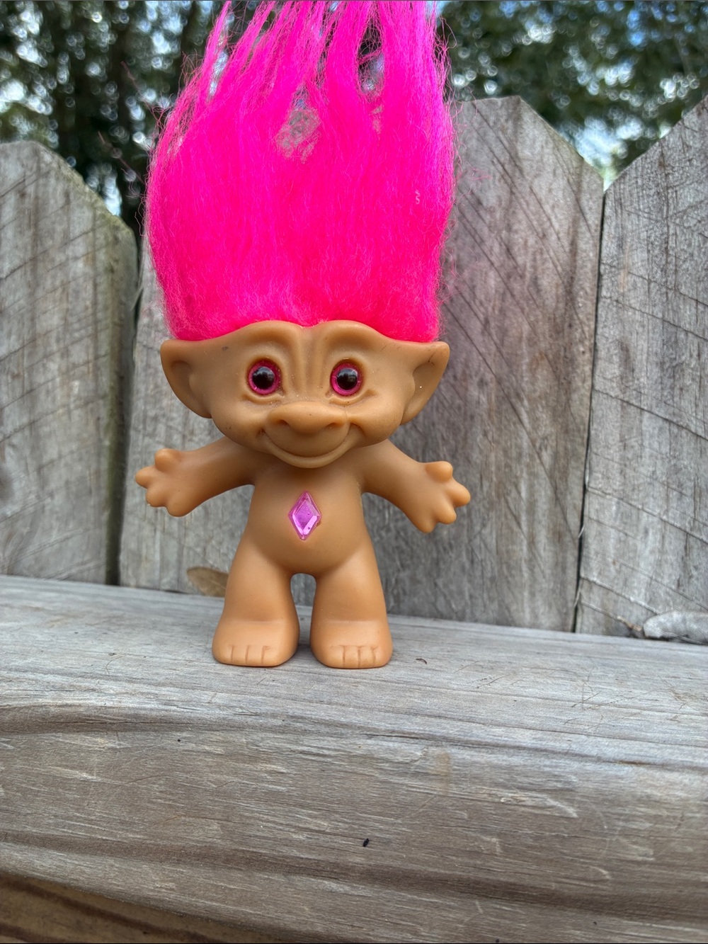 Vintage 1990s Ace Novelty Treasure Troll doll🩷